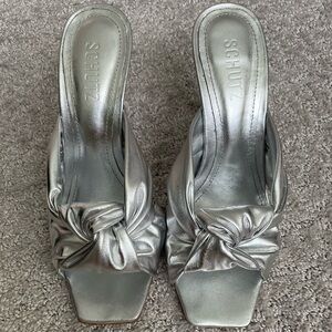 Women's Savine Slip On Stiletto Heel Sandals In Silver